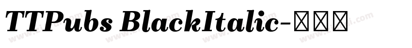 TTPubs BlackItalic字体转换